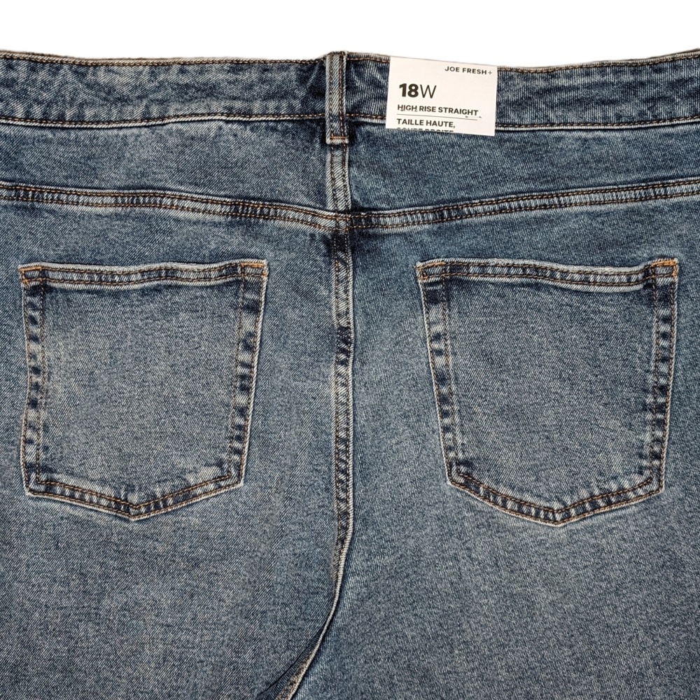 *NWT* Joe Fresh High Rise Straight Jeans, Plus Size 18W - Picture 7 of 7